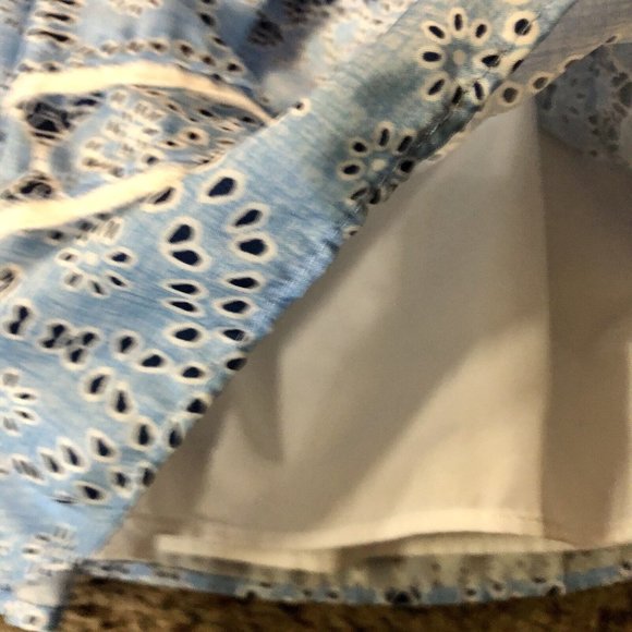 Marmellata Dress Girls 6 Used Blue White - Picture 5 of 11